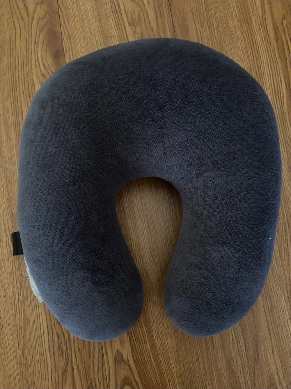 Plush Memory Foam Travel Neck Pillow - Gray